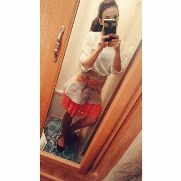 Anthropologie Sleeping on Snow Sakura Sweater Skirt - Picture 2 of 7